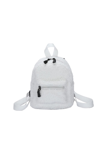 Novahub Vintage Kuzu Yünü Kadın Sırt Çantası, Brown Renk, Mini Boy, Sonbahar Kış Tarzı Brown