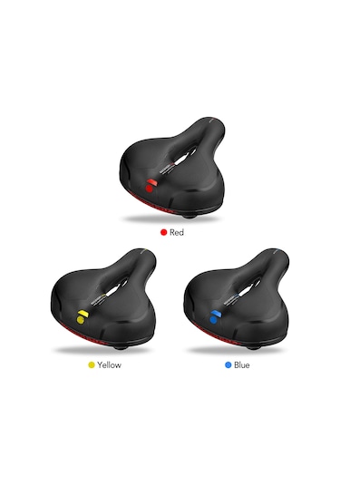 Suofeng Geniş Kalça Bisiklet Sele - Konforlu Pu Deri, Çift Amortisörlü, Havalandırmalı Sarı