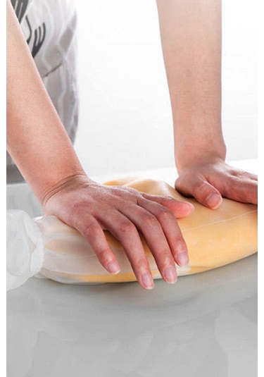 River World Orta Hamur Torbası Silikon Şeffaf Hamur Yoğurma Torbası Ekmek Makarna Mantı  Hamuru Kolay Yoğurma