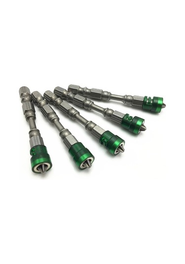 Sarı 5 Adet Ph2 Manyetik Tornavida Bit Kaymaz S2 Çelik Elektrikli Tornavida Seti 1/4 "hex Shank Tek Kafa Elektrikli El Aletleri 6671