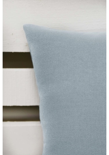 Melodie Keten Kırlent Kılıfı Açık Mavi 45X45 Cm