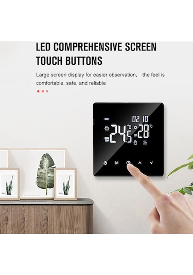 Maiyame Su Isıtma Ve Gaz Kombi Sicaklık Kontrol Cihazı - Akıllı Termostat, 3a Yük, 5-95 C Ayar Aralığı, Dokunmatik Tuş K2mrh3a