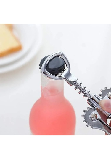 Liangmei Ambalajlı Klasik Şişe Açacağı Premium Çinko Alaşımlı Ahşap