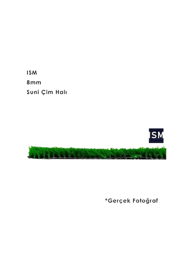Ism - Suni Yapay Çim Balkon Halı - 8Mm - Yeşil Renk