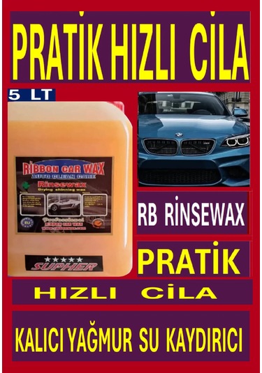 Rb Rinsewax Pratik Hızlı Cila - Yağmur Su Kaydırıcı 5 Lt