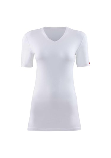 Blackspade 1263 Unisex Beyaz V Yaka Kısa Kol Thermal