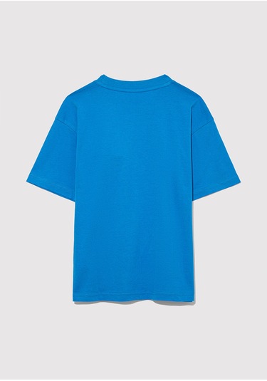 Mavi - Mv Logo Baskılı Mavi Tişört 6610213-83865 Mavi