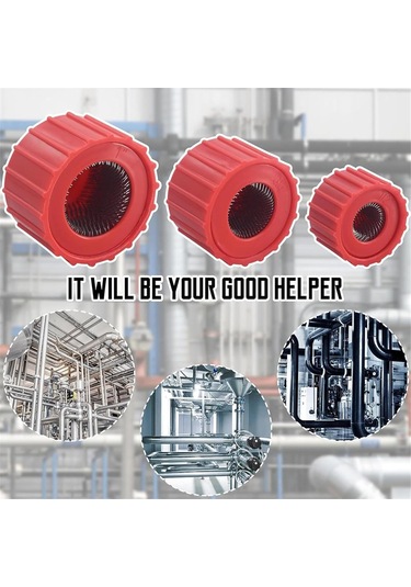 Xurunkeji Metal Boru Temizleyici, Matkap Bağlantılı Boru Temizleyici, Bakır Boru Aletleri, Boru Temizleme Alet Seti, 3'lü Boru Temizleyici Seti