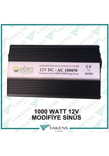 1000 Watt 12 Volt Modifiye Sinüs İnverter Alpex