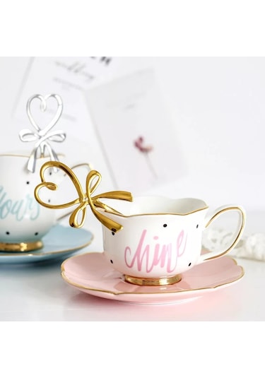 Lovyco Parlak Gold Kalp Çay Kaşığı