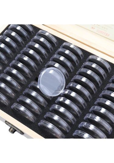 Dofolink Çam Ahşap 50 Adet Madeni Para Saklama Kutusu - Nem Engellli, Vintage Kilitli, Koleksiyonluk Medeniyeler İçin Koruyucu Sandık Diğer