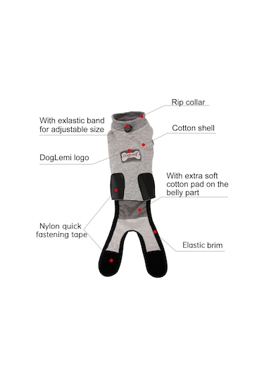 Moveevo Ameliyat Sonrası Kedi Koruma Tulumu Evcil Hayvanlar İçin Nefes Alabilen Giysiler