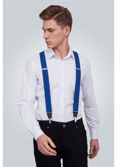 Tudors Erkek Pantolon Askısı Saks Mavi