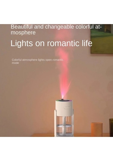 Techbloom Kompakt Taşınabilir Usb Şarjlı Shaking Head Starry Sky Projection White Yıldızlı Gökyüzü Nemlendirici Esansiyel Yağ Difüzörü Ve Gece Lambası