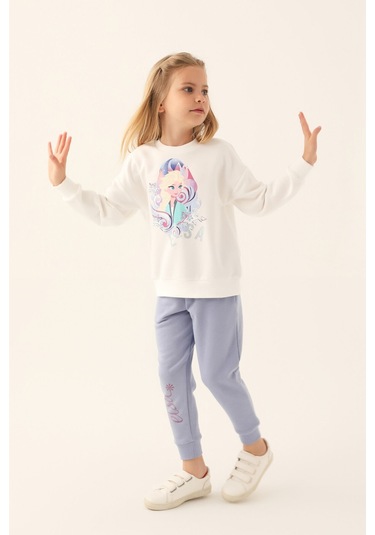 Frozen Krem Kız Çocuk Eşofman Takımı Krem