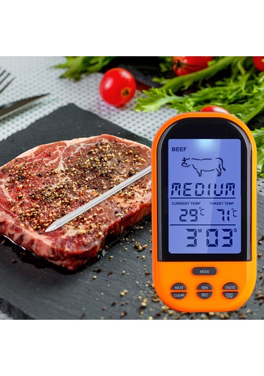 Konesam Kablosuz Mutfak Ve Barbekü Sıcaklık Ölçerü - 0-250 C Aralığı, 20-30m Alım Mesafesi Çok Renkli