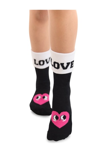 Denokids Mshb&g Love Kız Çocuk 2li Soket Çorap Takım Renkli