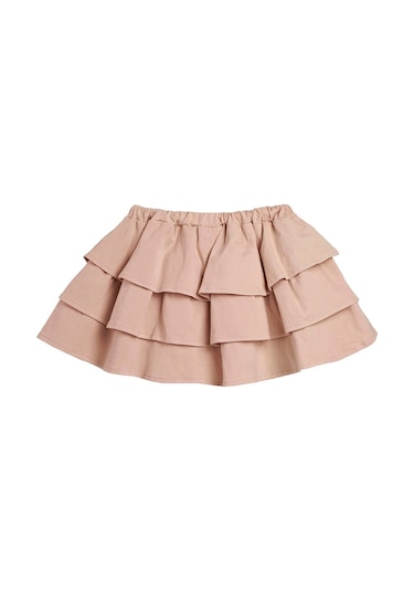 Frill Pembe Kız Çocuk Etek Pembe