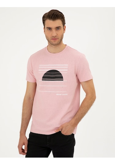 Pierre Cardin Erkek Açık Pembe Tişört 50285390-vr078 Açık Pembe