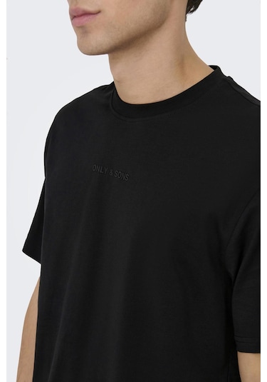 Only & Sons Erkek T Shirt 22028147 Siyah Siyah