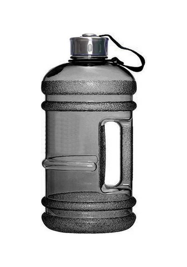 Novahub Büyük Kapasiteli Su Şişesi 2.2l Kulplu Kahramanlık Karıştırıcı Şişe Dış Mekan Fitness Koşu Spor Salonu Antrenmanı Plastik Spor Şişeleri Koyu Gri Koyu Gri