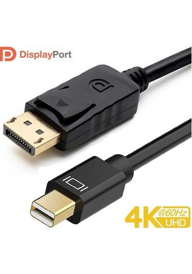 Wozlo Mini Display Port to Display Port Kablo 4K 60Hz Thunderbolt 2 Kablosu 3 M