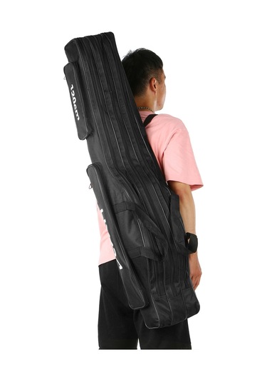 Lixada 120cm 3 Katmanlar Balıkçılık Kutup Çanta Taşınabilir,siyah