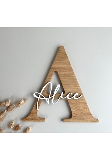 İsme Özel Çocuk ve Bebek Odası Harf Üzeri İsimli Kapı ve Duvar Kapı Süsü Pano İsimlik