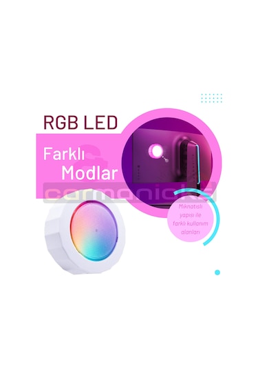 RGB Mıknatıslı Dokunmatik Led Atmosfer Lamba Çok Renkli