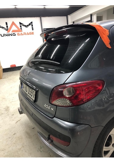 Peugeot 206 Spoyler Spoiler Parlak Siyah Boyalı