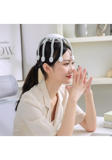 Tongxida Ahtapot Kafa Masajı Akıllı Çoklu Titreşim Gevşeme Uyku Tarama Masaj Cihazı, Çok Renkli Çok Renkli