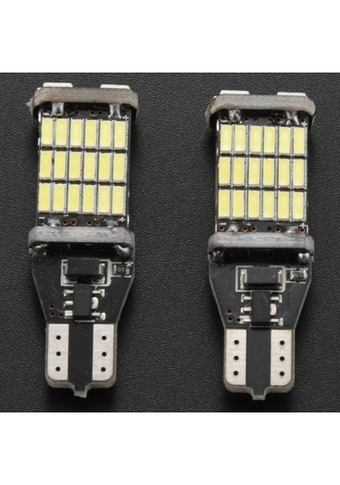 Leasetake 2 Adet T15 W16w Led Geri Vites Ampulü 920 921 912 Hatasız 4014 45smd Vurgulu Fren Ampulü Dc12v