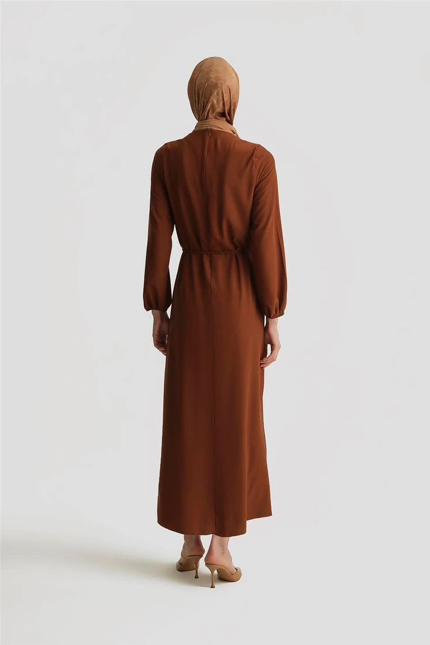 Armine Elbise Ortd9435-1 Acı Kahve Kahverengi