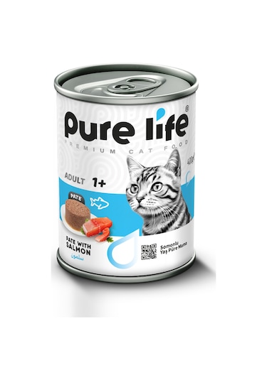 Pure Life Pate Somonlu Yetişkin Kedi Konserve Mama 400 G