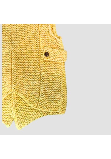 Uretti - Rukiye 7294 - El Örgüsü Erkek Çocuk Yelek 9 Yaş - Sarı