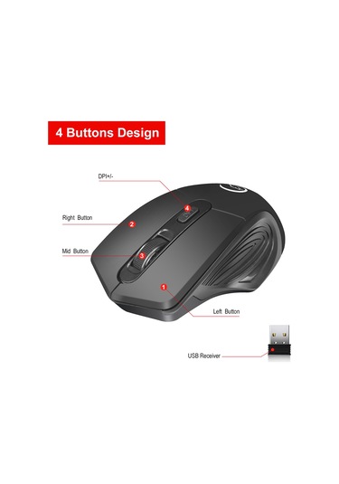 Ywyt G838 2.4ghz Kablosuz Fare Oyun Faresi 2400dpı Optik Fare Ergonomik Kablosuz Fare Masaüstü Dizüstü Bilgisayar İçin G838