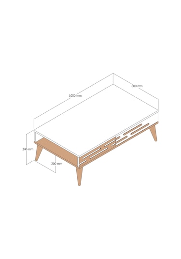 Variant Valensiya Orta Sehpa - Ceviz / Antrasit