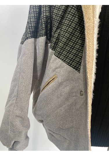 Kadın Aztek Unisex Retro Bomber Oversize Desenli Ceket Kedg4 Çok Renkli