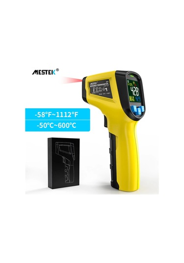 Dofolink El Tipi Dijital Isı Ölçer -50 600 C, Dokunmadan Ölçüm, Renkli Lcd Ekran, Otomatik Kapanma, Endüstriyel Sensör