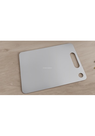 Paslanmaz Çelik Premium Kesme Panosu - 304 Numara Çelik Hijyenik Ve Dayanıklı Gri