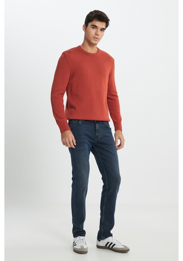 Regular Fit Normal Kesim Turuncu Triko Kazak L242474700 Turuncu