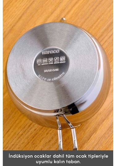 Karaca  Belinay İndüksiyon Tabanlı Midi Metal Çaydanlık Takımı