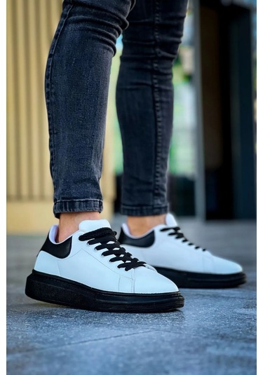 Luis A Costa Lc101 Beyaz Arka Siyah St Bağcıklı Erkek Ayakkabı Renkli