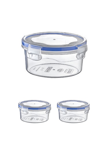 1000 Ml Sızdırmaz Kilitli Saklama Kabı - 3 Lü Set