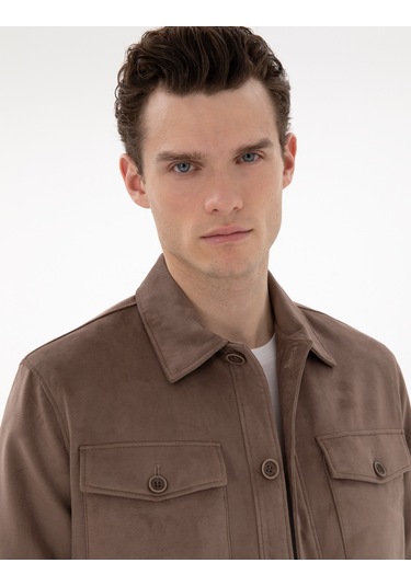 Pierre Cardin Erkek Vizon Deri Mont-kaban 50312345-575 Vizon