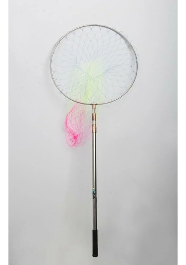 Powerex Paslanmaz Çelik Krom Geniş Göz Misina 50cm.çap,190cm Sap,lüks Kepçe