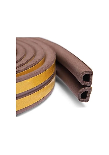 Kapı Pencere Kauçuk Izolasyon Bandı / Fitili Kahverengi 2x5 10 Metre