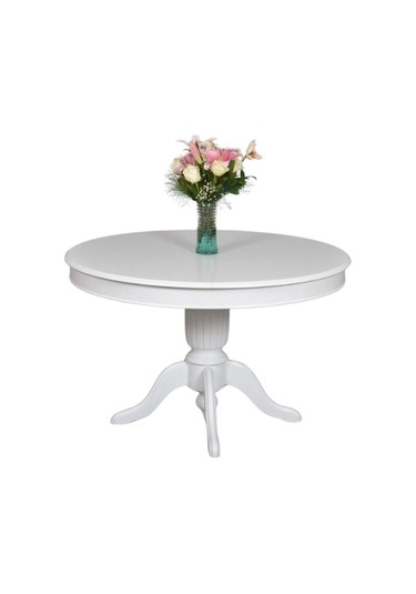 Montclair Baba Ayak Sabit Masa 110x110 Beyaz