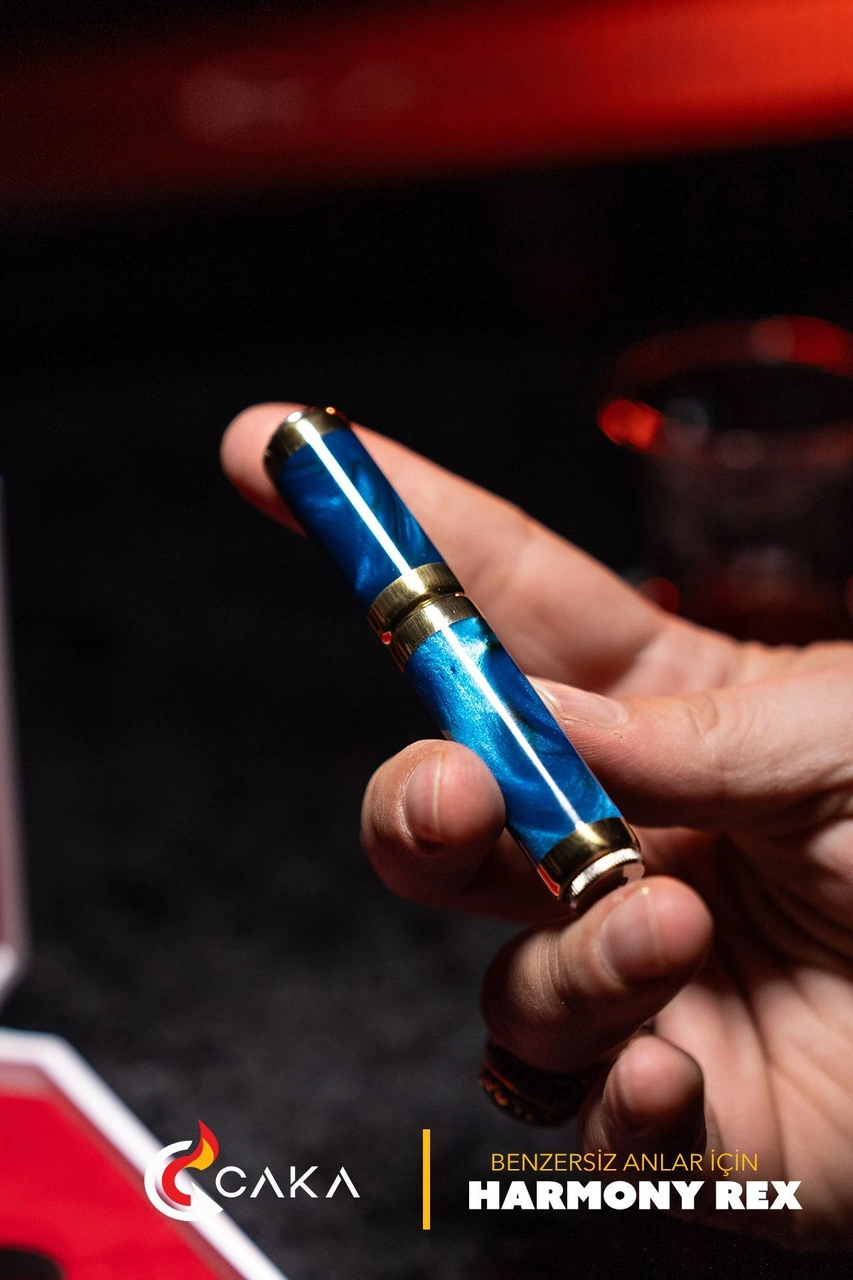 Caka Lighter Harmony Rex Simli Mavi Benzinli Çakmak Mavi
