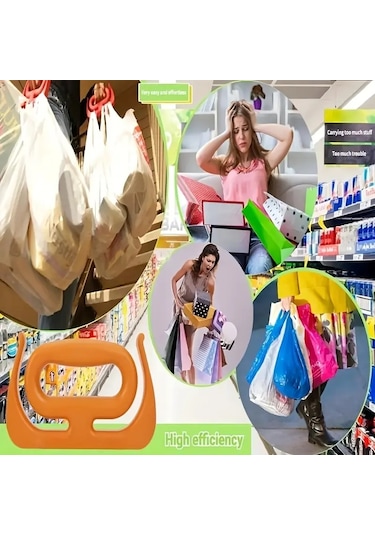 2 Adet Poşet Taşıma Aparatı Çok Amaçlı Market Pazar Poşet Taşıma Aparatı Poşet Tutucu Taşıma Kiti Kırmızı